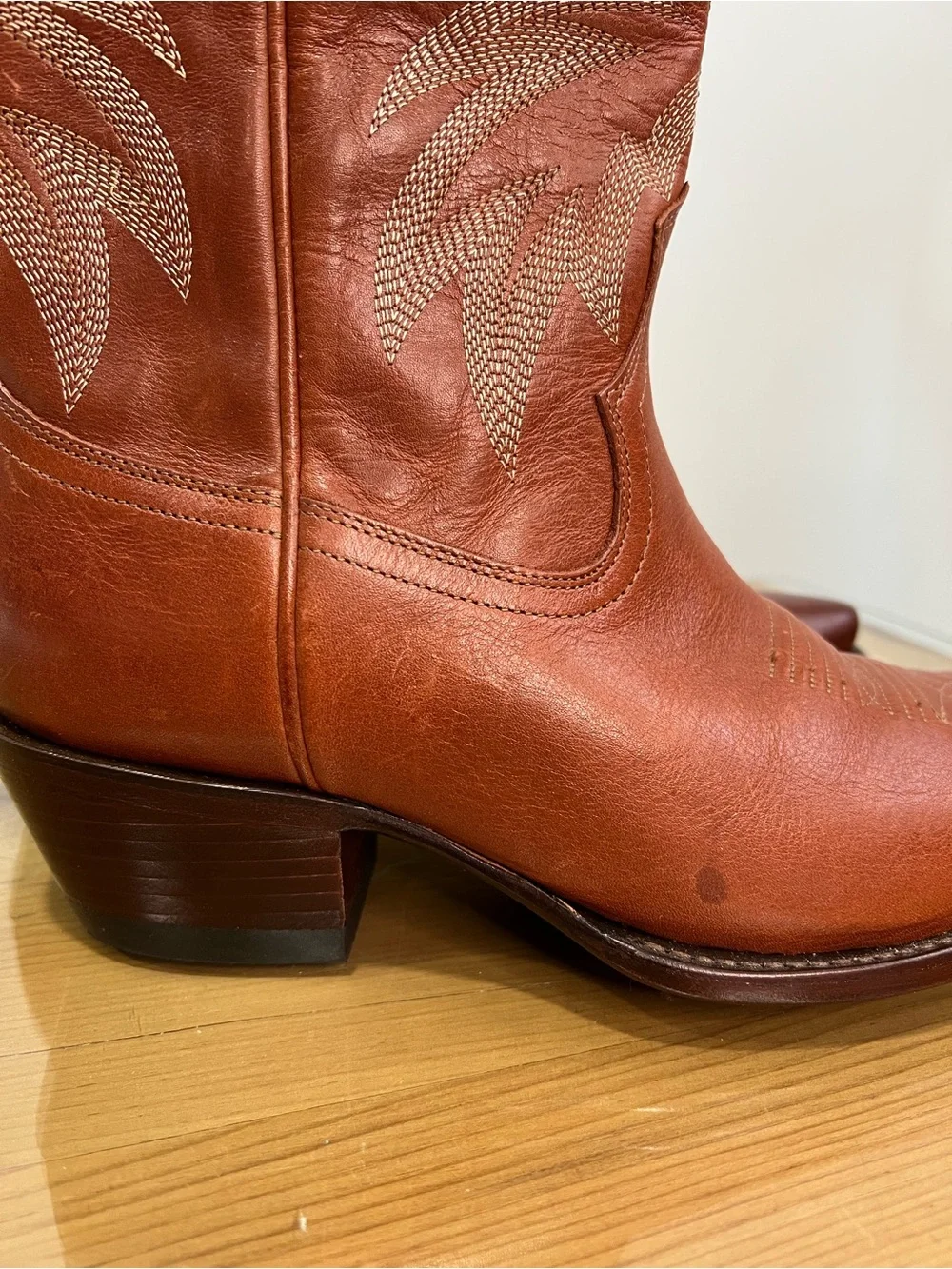 Tecovas Sadie rustic brown Classic Western Leather Cowboy Boots  size 9.5 - Picture 4 of 8